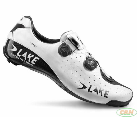 tretry LAKE CX402 Carbon bílo/černé vel.45,5