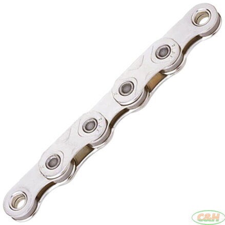 řetěz KMC X Flattop Silver 126 článků v krabičce, úprava WAX