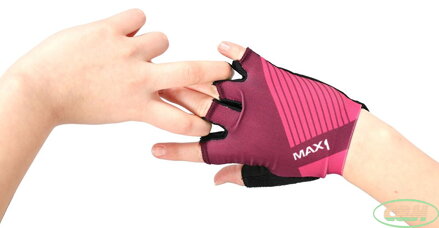 dětské krátkoprsté rukavice MAX1 Raceday 9-10 let fialovo/růžové