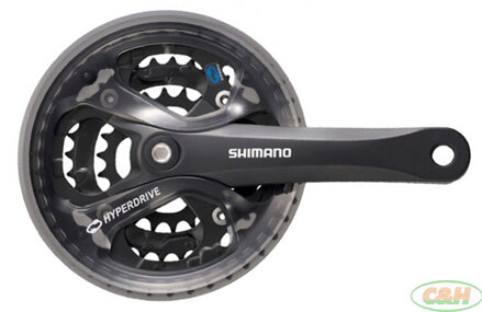 kliky SHIMANO Acera FC-M361 175 mm, 48-38-28 zubů, černé, s krytem řetězu, čtyřhran, v krabičce