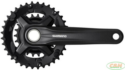 kliky SHIMANO FC-MT210-B2, 175mm 36-22 zubů, černé, 9 speed, bez krytu, Boost, bez pouzdra