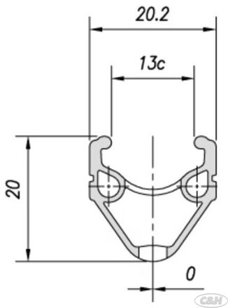 ráfek MACH1 silniční CFX Omega V-brake 32děr/0nýt černý