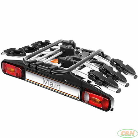 nosič na tažné zařízení na 3 kola / elektrokola AROSO Main 3 Silver sklopný