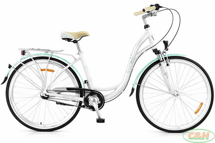 kolo STORM Dublin Alu 26" 3sp. 15" bílé / mořské modré