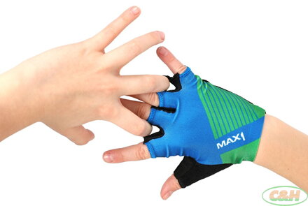 dětské krátkoprsté rukavice MAX1 Raceday 11-12 let černo/červené