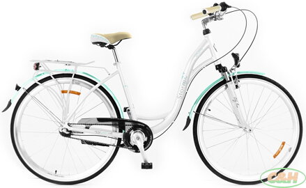 kolo STORM Dublin 26" 3sp. 15" bílé / mořské modré