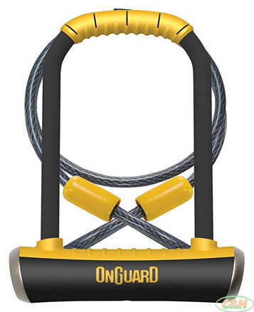 zámek ONGUARD Pitbull podkova 115×230×14 mm + lanko 1200×10 mm