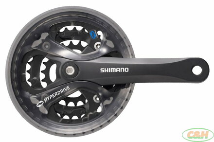 kliky SHIMANO Acera FC-M361 175mm 42-32-22, černé, s krytem , 7/8 speed, čtyřhran, v krabičce
