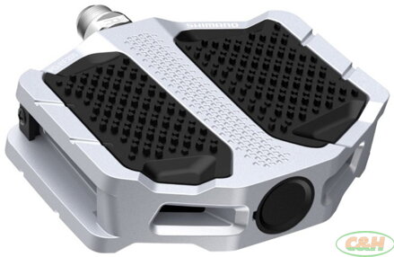 pedály SHIMANO  PD-EF205 Flat stříbrné, v krabičce