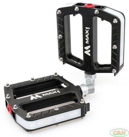 pedály MAX1 Lazer  platformové s doplňkovým LED osvětlením