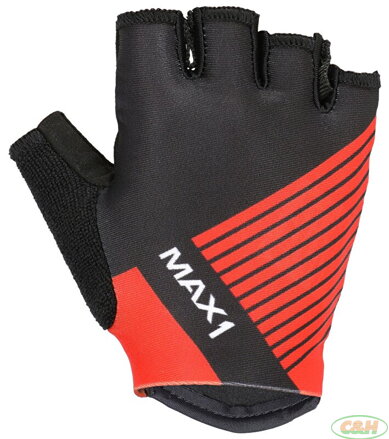 dětské krátkoprsté rukavice MAX1 Raceday 11-12 let černo/červené