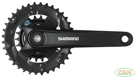 kliky SHIMANO Altus FC-M315, 175mm 36-22zubů, černé, bez krytu, 8,7 speed