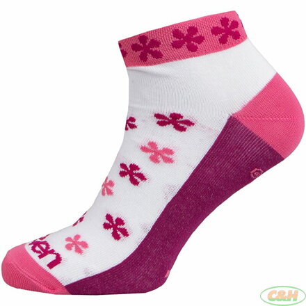ponožky ELEVEN Luca FLOVER PINK vel. 5- 7 (M) růžové/bílé/fialové
