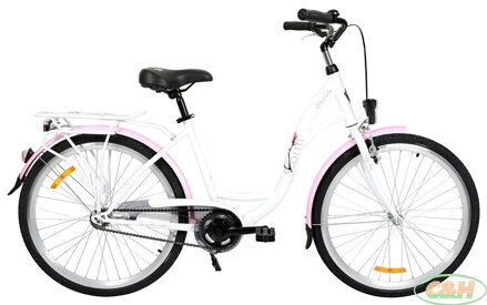 kolo STORM Stockholm 26" 1sp. 17" bílé / růžové