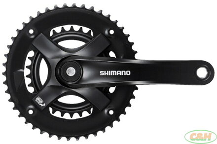 kliky SHIMANO Tourney FC-TX501-L 175mm 46x30 zubů, černé bez krytu