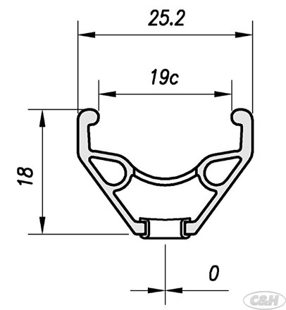 ráfek MACH1 26" Sub Zero disc 36děr/1nýt černý