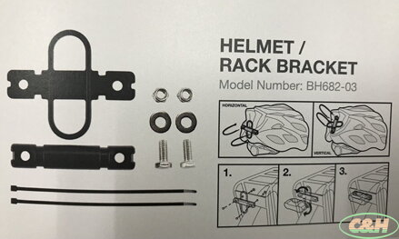 držák SMART pro blikačku USB RL-324 na koš/nosič/přilbu