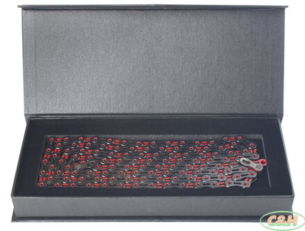 řetěz KMC DLC SL 10 modro/černý v krabičce 116 čl.