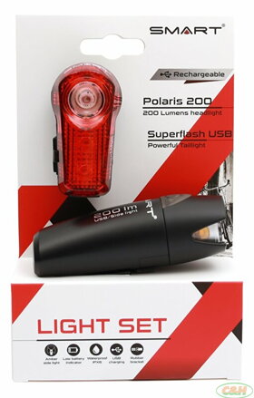 sada osvětlení SMART Polaris 200 / Superflash USB