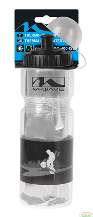 lahev 0,4 l termo MIGHTY transparent/černá