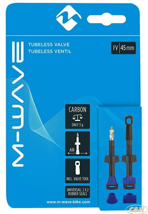 bezdušové ventilky M-WAVE Carbon