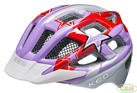 přilba KED Kailu M Purple Red Stars 53-59 cm