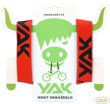 popruh YAK červená/černá