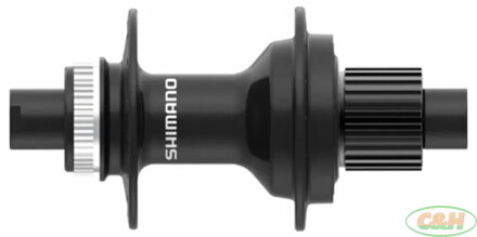 náboj disc SHIMANO FH-MT410-B 32děr Center lock 12mm e-thru-axle 148mm 12 rychlostí zadní černý