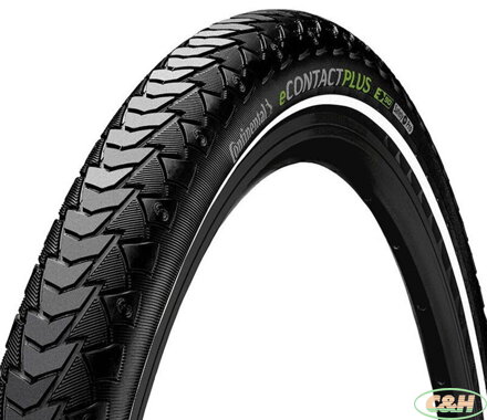 plášť CONTINENTAL Contact Plus 47-622 E-50 černý s reflexním proužkem