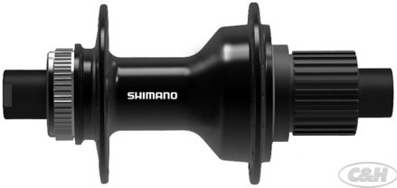 náboj disc SHIMANO FH-TC500-HM-B 32děr Center lock 12mm e-thru-axle 148mm 8-11 rychlostí zadní černý
