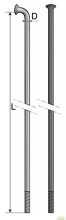 drát MACH1 nerez černý 296mm
