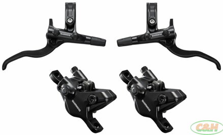 brzda kotoučová SHIMANO Deore MT410 p+z (850+1600 mm) komplet bez kotoučů (zadní J-kit)