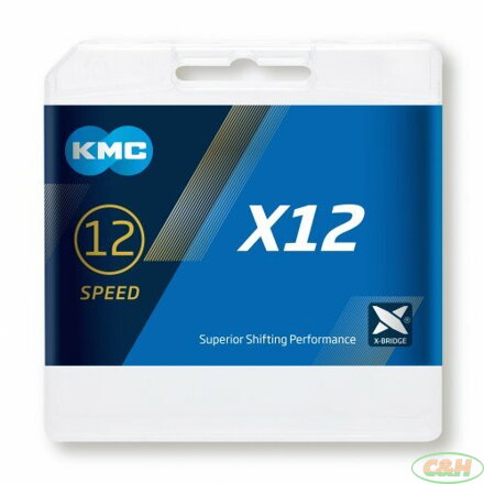 řetěz KMC X-12 Ni stříbrný v krabičce 126 čl.
