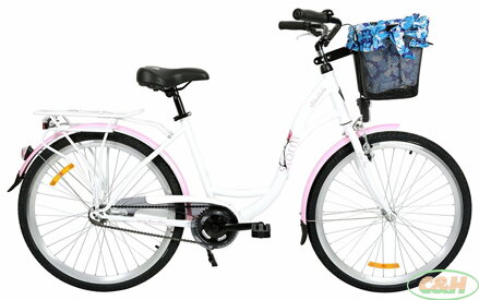 kolo STORM Stockholm 26" 1sp. 17" bílé / růžové