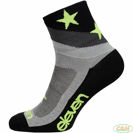 ponožky ELEVEN Howa Star Grey vel.46-48 (XL) šedé/černé/žluté