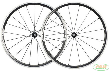 zapletená kola silniční SHIMANO WHRS300, pár, plášťová, 8-11 rychlostí, černá