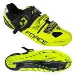 Tretry FORCE ROAD CARBON, fluo-černé 